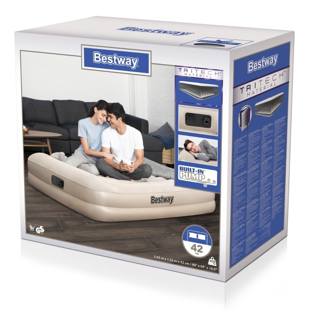 Colchon Inflable Doble Beige - Muebles Web - Imagen 6