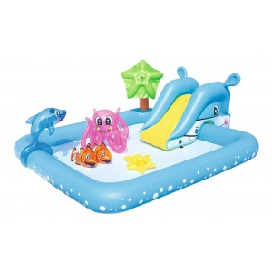 Piscina De Juegos Niños Acuario C/ Animales De Mar Bestway