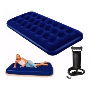 Colchón Inflable 1 Plaza + Inflador - Camping - Muebles Web