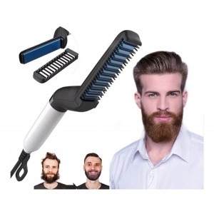 Peine Alisador Eléctrico Para Barba Y Cabello De Hombre