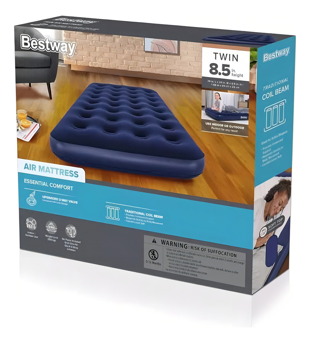 Colchon Inflable 2 Plaza Bestway 67002 Ideal Camping Calidad Hts