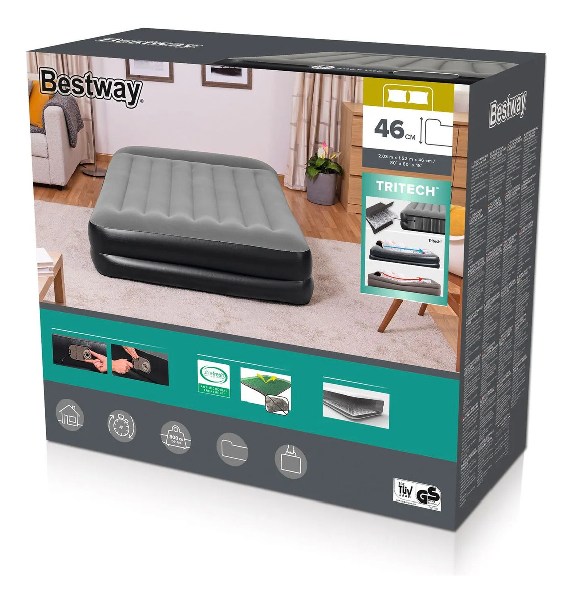 Colchón Sommier Autoinflable Eléctrico 2 Plazas Muebles Web - Imagen 3