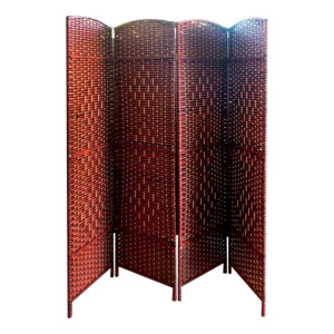 Biombo De 4 Paneles En Rattán Dormitorio Living Deco Oferta