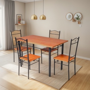 Juego Comedor Living 4 Sillas Mesa Set Rectangular