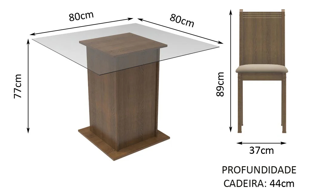 Juego De Comedor Living 4 Sillas + Mesa - Muebles Web - Imagen 3